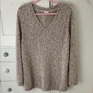 J. Jill V-neck sweater Marled beige L